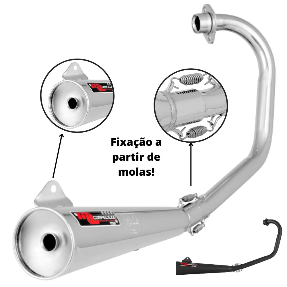 Escapamento ML Competition Curto Super Adventure Titan 150 2014  Fan 150/160 2014