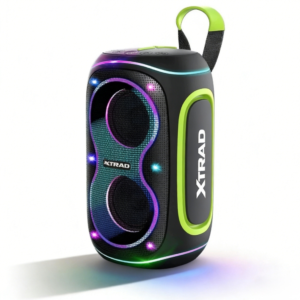 Caixa de Som Bluetooth Portátil Potente Multimídia com LED Longa Duração A Prova D'água XDG-205