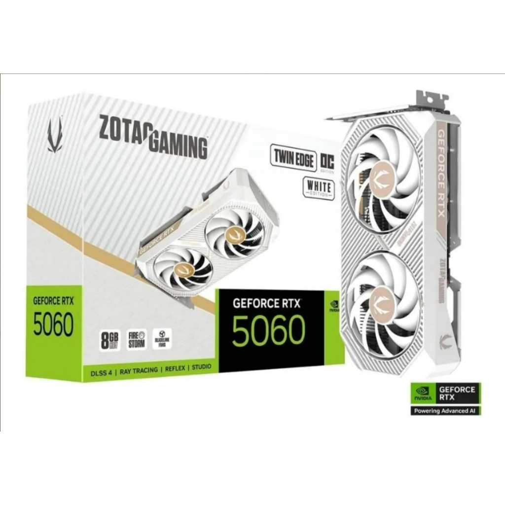 Placa de Vídeo ZOTAC Gaming GeForce RTX 5060 Twin Edge OC White Edition